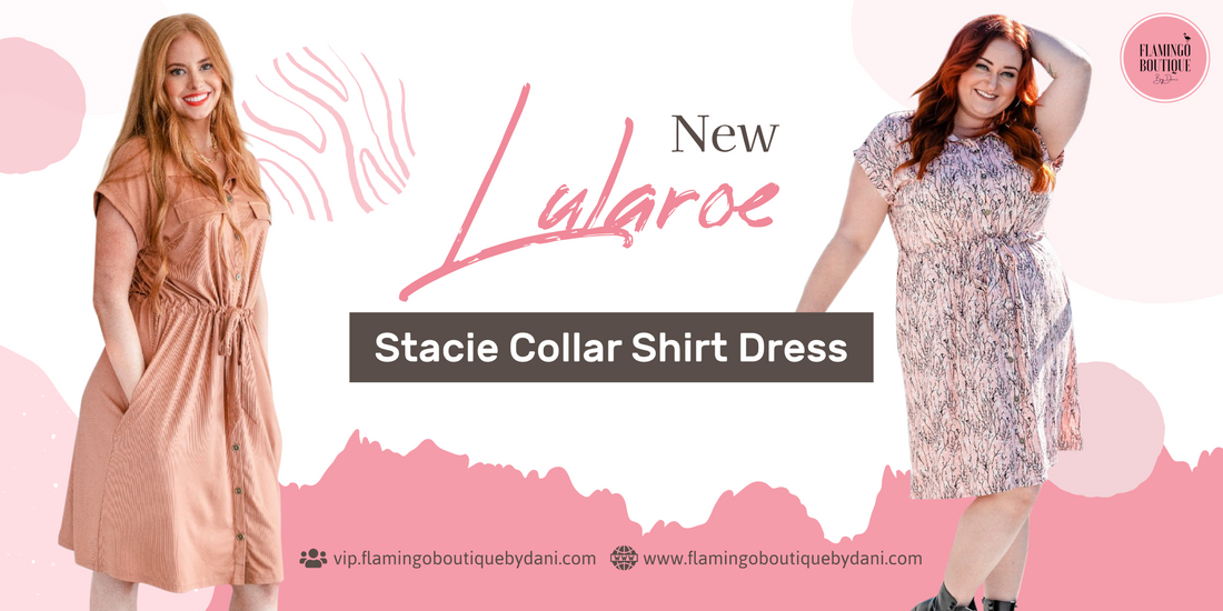 LuLaRoe Stacie Collar Shirt Dress