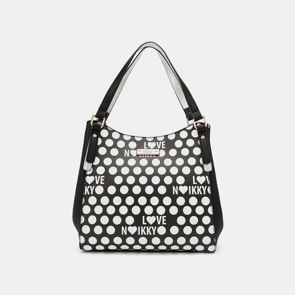 Contrast Polka Dot Handbag