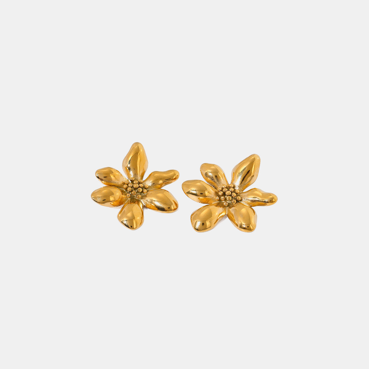 Stainless Steel Flower Earrings