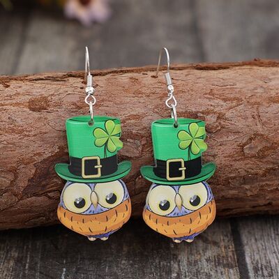 Owl Acrylic Dangle Earrings