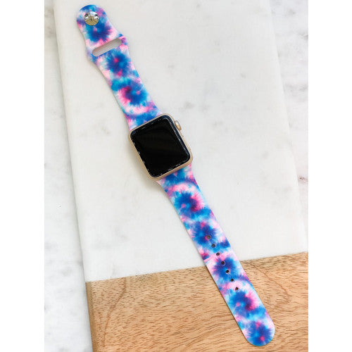 Printed Silicon Strap | Smart Watch Band | Smart Band Watch Tye Dye