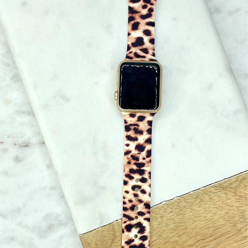Printed Silicon Strap | Smart Watch Band | Smart Band Watch | Leopard